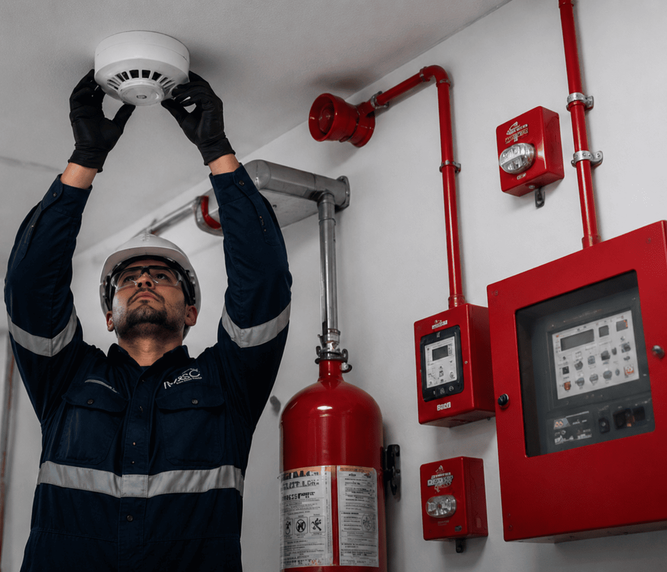 Sistema de detección y extinción de incendio